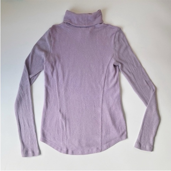 Anthropologie Saturday/Sunday Brushed Fleece Turtleneck Lilac XS - Picture 3 of 6